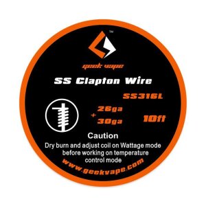 GeekVape SS316L Clapton Wire (Standard, Twisted, Flat)