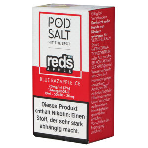 Podsalt Fusion Reds Apple Blue Razapple Ice Nic Salt 20mg