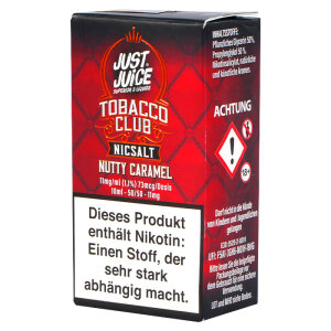 Just Juice Tobacco Club Nutty Caramel Nic Salt