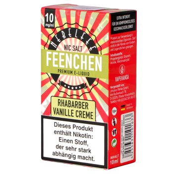 Nebelfee Rhabarber Vanille Creme Feenchen Nic Salt