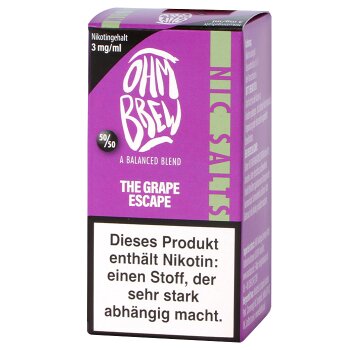 Ohm Brew The Grape Escape Nikotinsalz