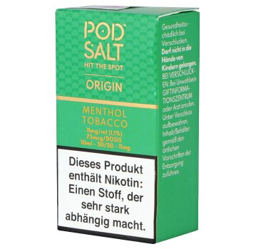 Podsalt Origin Menthol Tobacco Nic Salt