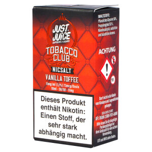 Just Juice Tobacco Club Vanilla Toffee Nic Salt