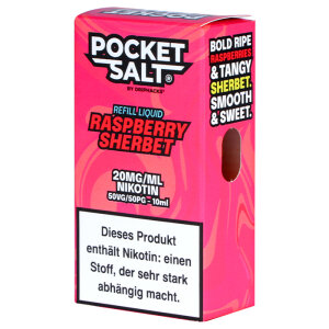Pocket Salt Raspberry Sherbet Nic Salt 20mg