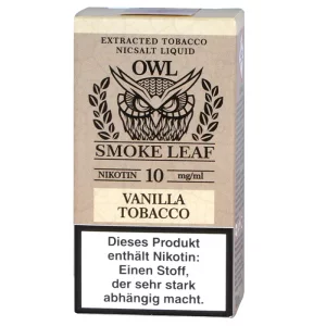 Owl Smoke Leaf Vanilla Tobacco Nic Salt